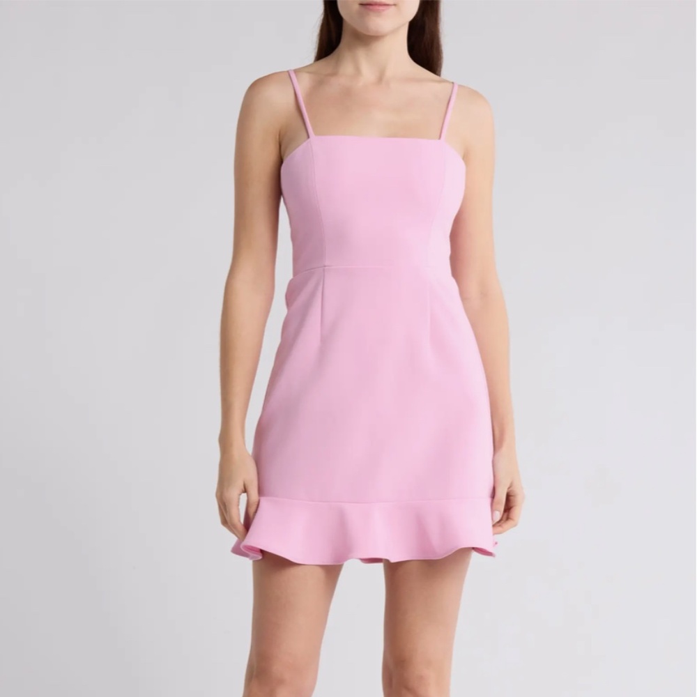 FRENCH CONNECTION True Blossom WHISPER Frill Hem COCKTAIL Mini DRESS US 6